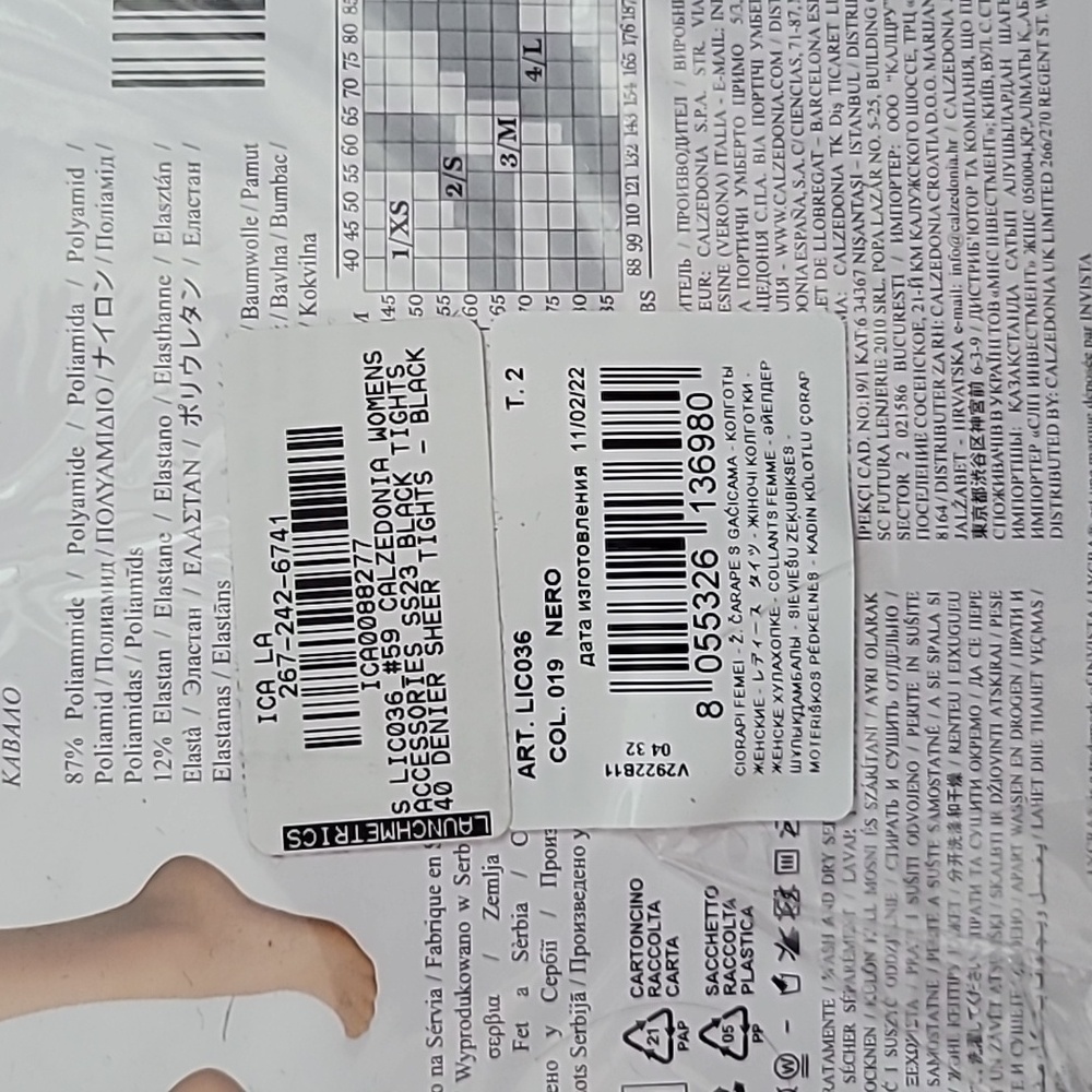 Calzedonia Sheer 40 tights Nero Color New - Picture 5 of 6